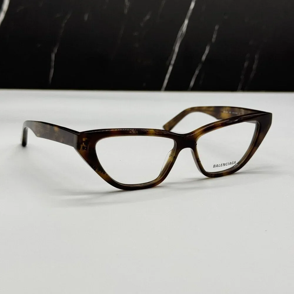NEW BALENCIAGA BB0128O 005 CAT EYE DARK HAVANA WOMEN EYEGLASSES BALENCIAGA